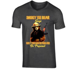 Smokey The Bear Says Only You Can Return Fire V-Neck 26055729