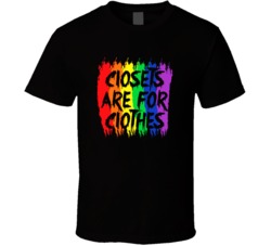Closets Are For Clothes LGBT Power Rainbow Pride T Shirt 26121970