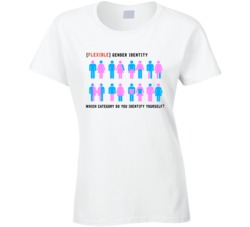 Flexible Gender Identity LGBT Power Pride Ladies T Shirt 26122004