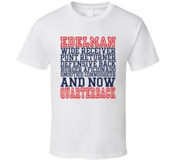 Julian Edelman Quarterback New England Football T Shirt 26201623