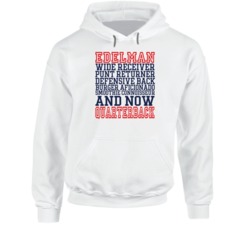 Julian Edelman Quarterback New England Football Hoodie 26201694