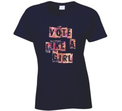 Vote Like A Girl Badass Feminist Floral Vintage Unisex Ladies T Shirt 38325069