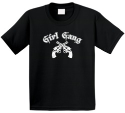 Girl Gang Distressed Guns Bad Girl Club Female Power Badass T Shirt 38592565