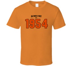 Baltimore's Finest Est 1954 Baseball Fan T Shirt 39283657