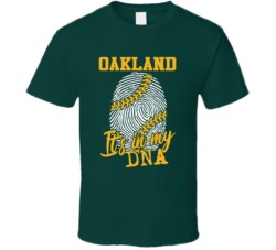 It's In My Dna Oakland Baseball Fingerprint T Shirt 39293789