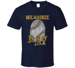 It's In My Dna Milwaukee Baseball Fingerprint T Shirt 39293791