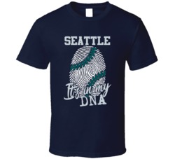 It's In My Dna Seattle Baseball Fingerprint T Shirt 39293797