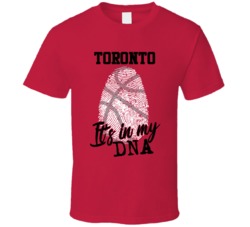 It's In My Dna Toronto Basketball Fingerprint T Shirt 39296039