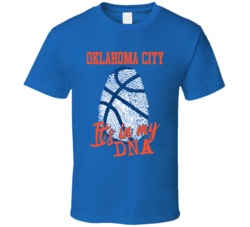 It's In My Dna Oklahoma City Basketball Fingerprint T Shirt 39296043