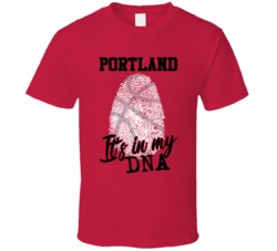 It's In My Dna Portland Basketball Fingerprint T Shirt 39296044