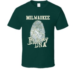 It's In My Dna Milwaukee Basketball Fingerprint T Shirt 39296045