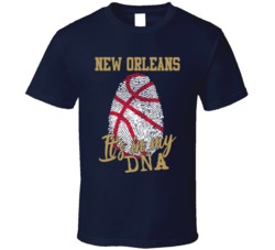 It's In My Dna New Orleans Basketball Fingerprint T Shirt 39296047