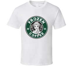 Elsa Frozen Movie Character Starbucks Coffee Parody T Shirt 5455679