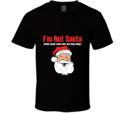 Im Not Santa But You Can Sit On My Lap Funny Christmas Party T-Shirt 5868901