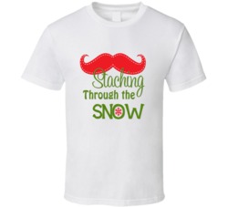 Staching Through The Snow Funny Parody Christmas Jingle Bells Party T-Shirt 5868967
