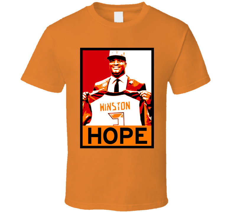 Jameis Winston Hope Poster Parody Tampa Bay Football Draft 2015 Sports T Shirt Jameis Winston Hope Poster Parody Tampa Bay Football Draft 2015 Sports T Shirt