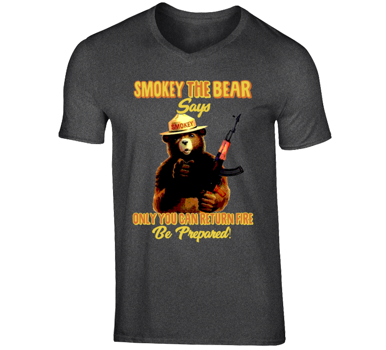 Smokey The Bear Says Only You Can Return Fire V-Neck