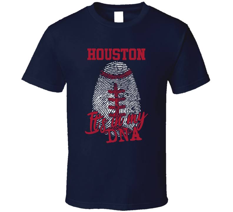 It's In My Dna Houston Football Fingerprint T Shirt