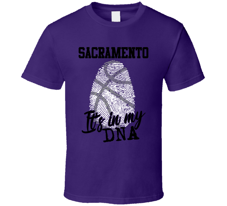 It's In My Dna Sacramento Basketball Fingerprint T Shirt