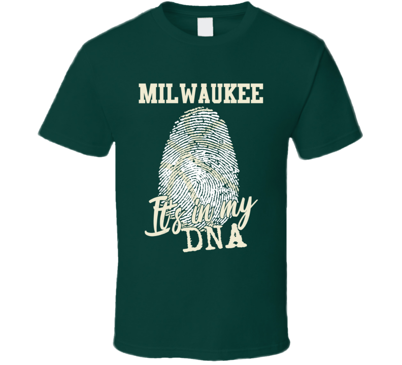 It's In My Dna Milwaukee Basketball Fingerprint T Shirt