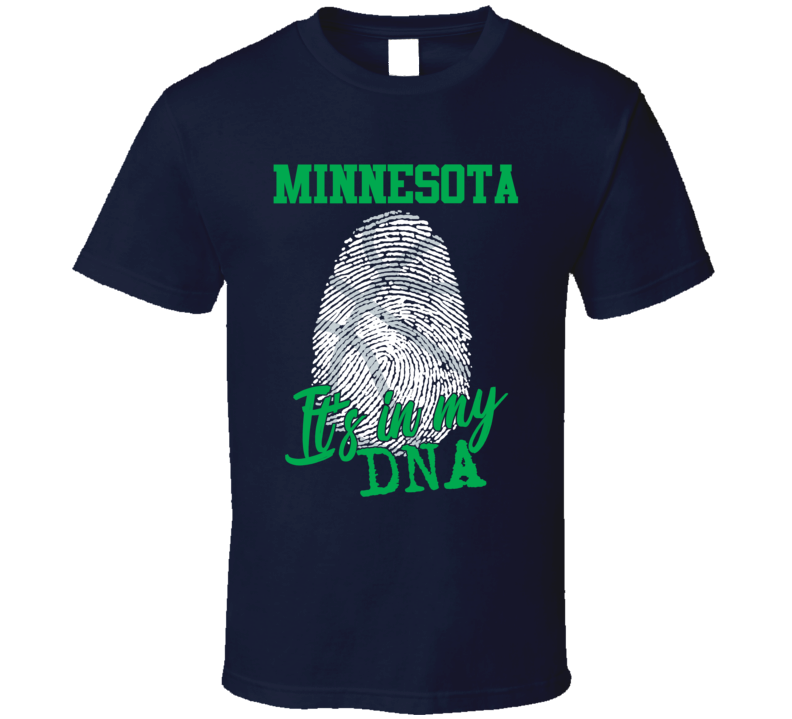 It's In My Dna Minnesota Basketball Fingerprint T Shirt