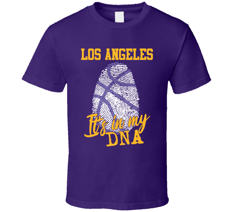 It's In My Dna Los Angeles L Basketball Fingerprint T Shirt