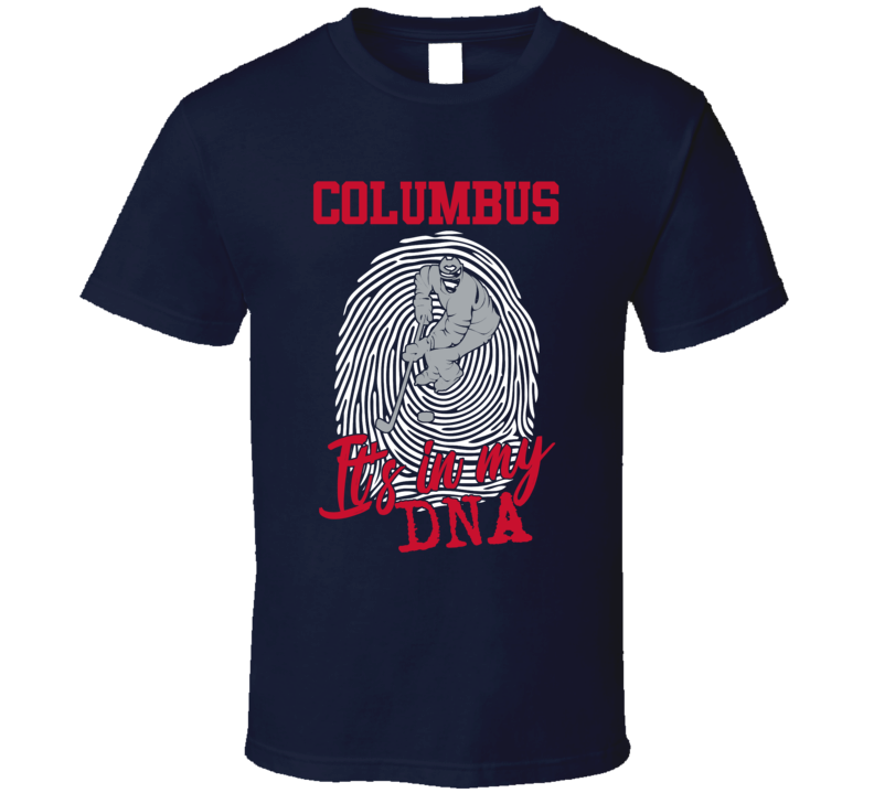 It's In My Dna Columbus Hockey Fingerprint T Shirt It's In My Dna Columbus Hockey Fingerprint T Shirt