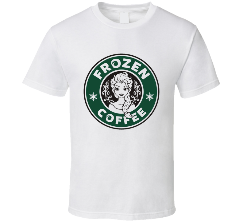 Elsa Frozen Movie Character Starbucks Coffee Parody T Shirt Elsa Frozen Movie Character Starbucks Coffee Parody T Shirt