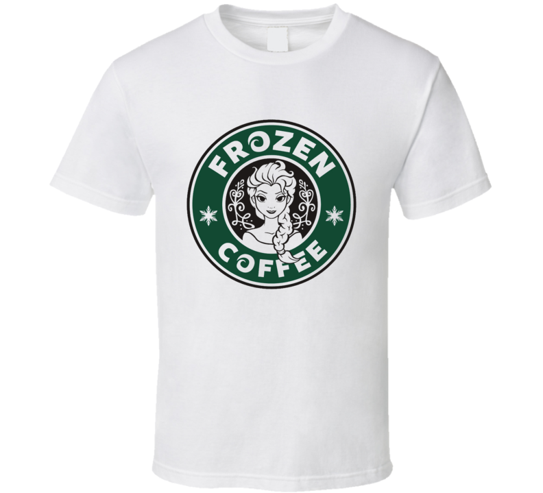 Elsa Frozen Movie Character Starbucks Coffee Parody T Shirt