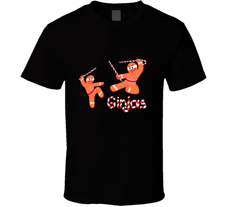 Christmas Party Gingerbread Ninja Funny T-Shirt