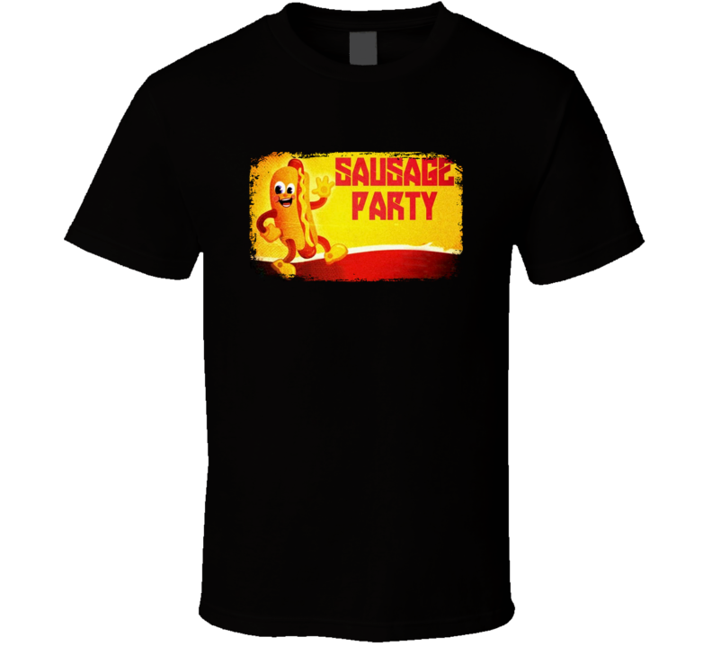 Sausage Party Seth Rogen Funny Food Movie Retro Poster T Shirt