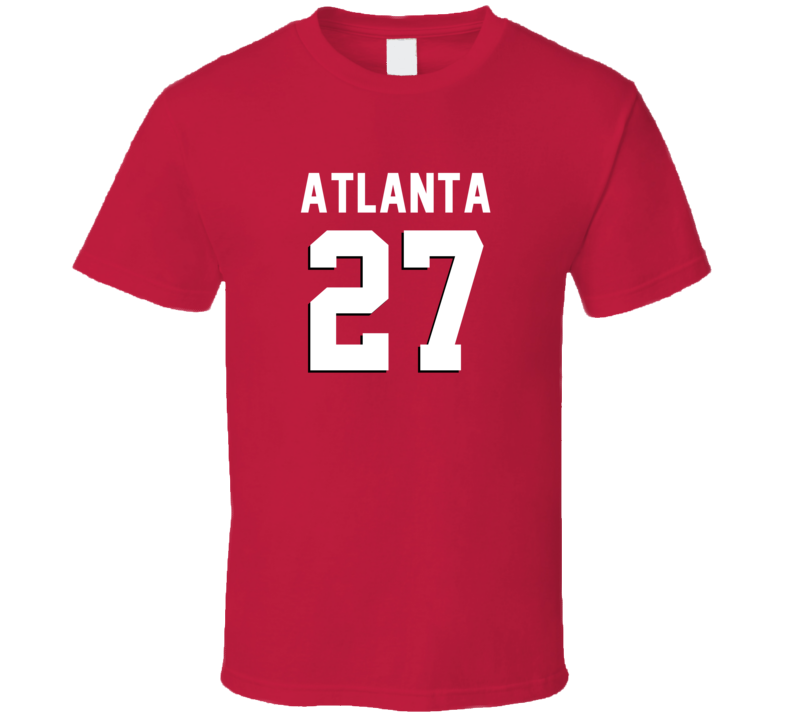 Number 27 Atlanta Football Player Game Day Fan T Shirt