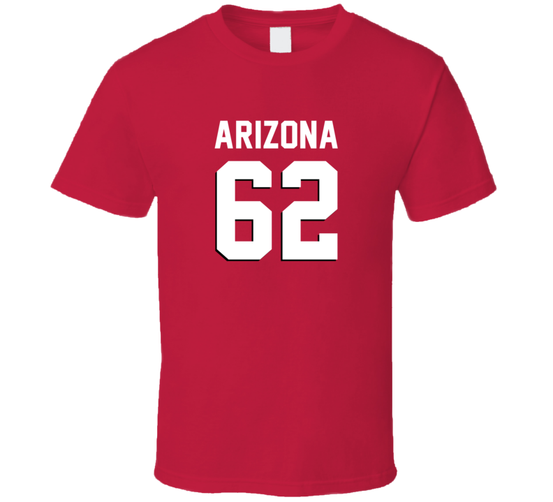 Number 62 Arizona Football Player Game Day Fan T Shirt