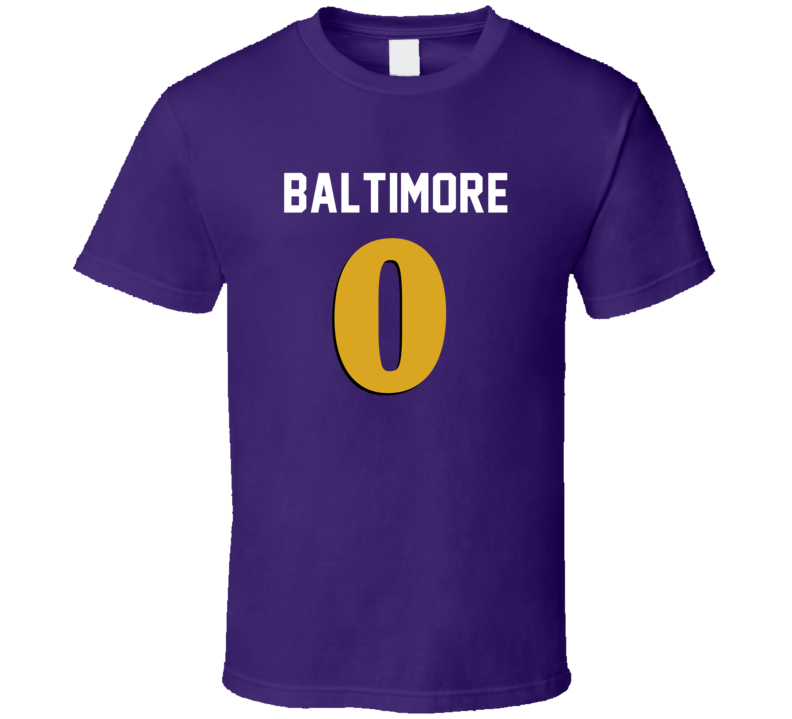 Number 0 Baltimore Football Player Game Day Fan T Shirt