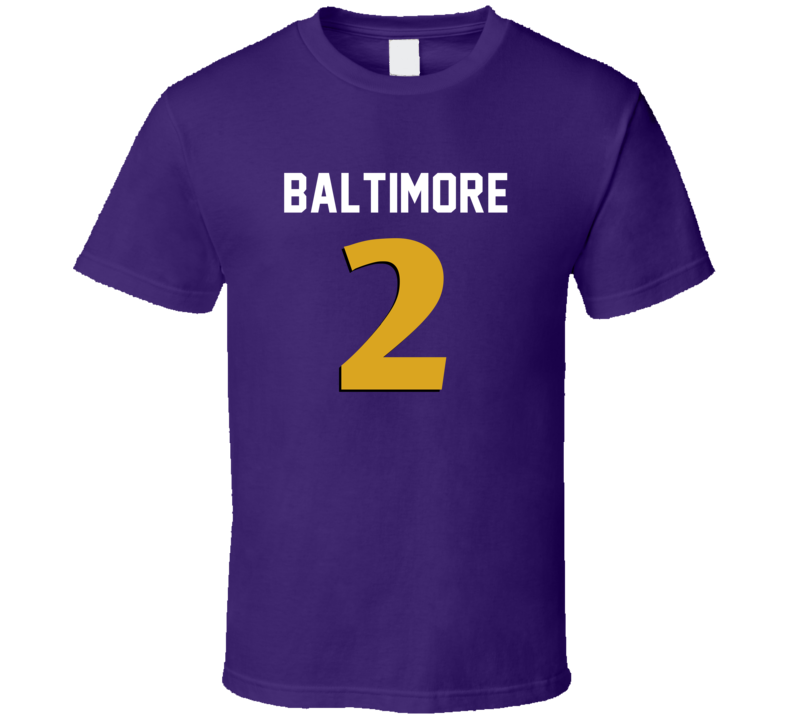 Number 2 Baltimore Football Player Game Day Fan T Shirt