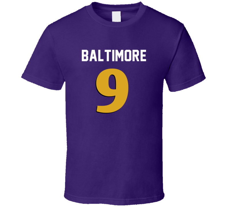 Number 9 Baltimore Football Player Game Day Fan T Shirt