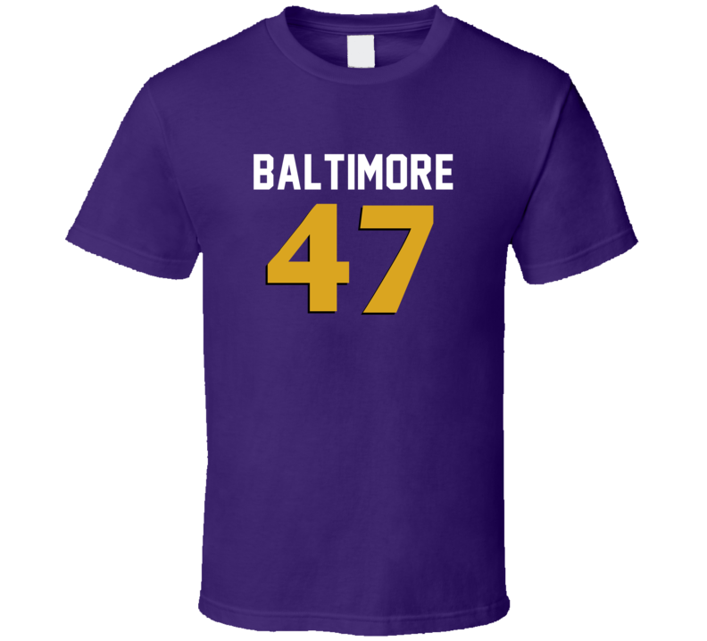 Number 47 Baltimore Football Player Game Day Fan T Shirt