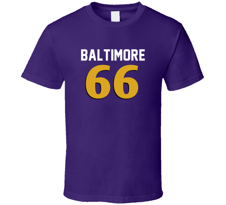 Number 66 Baltimore Football Player Game Day Fan T Shirt