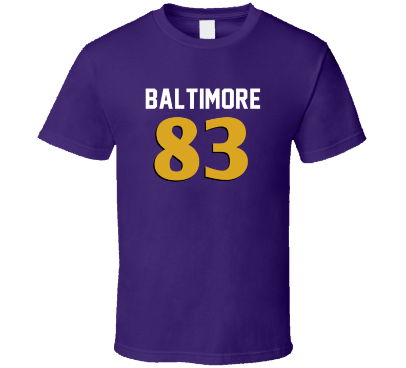 Number 83 Baltimore Football Player Game Day Fan T Shirt