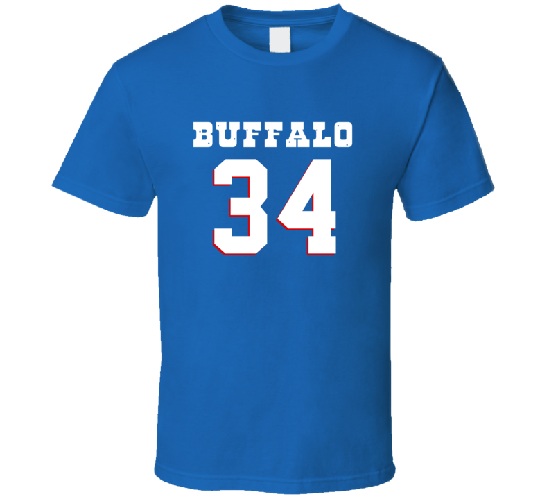 Number 34 Buffalo Football Player Game Day Fan T Shirt