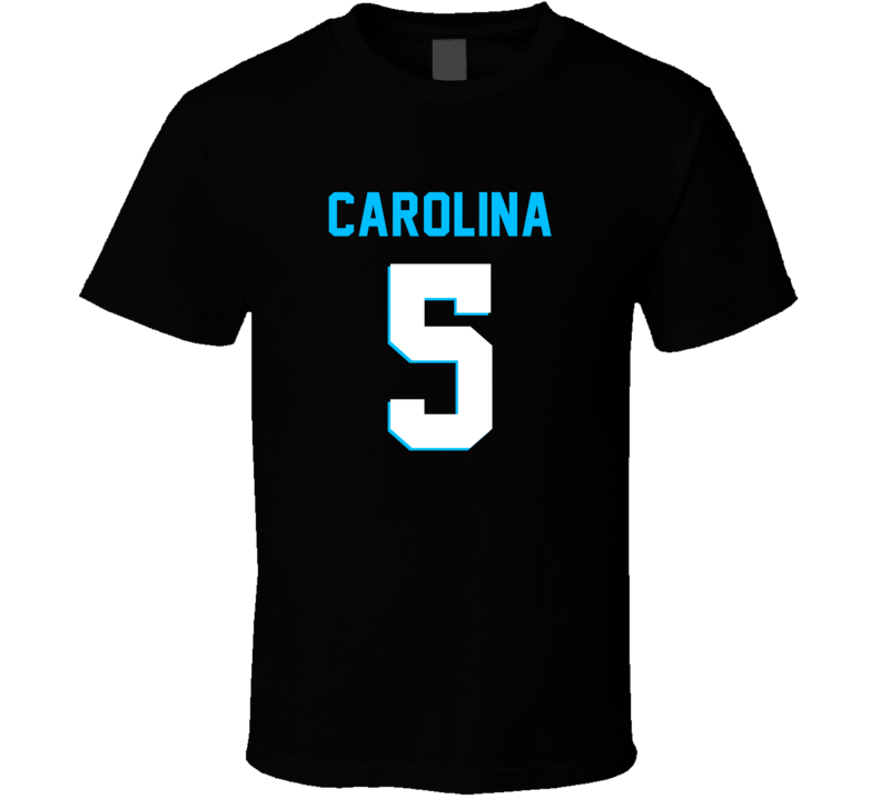 Number 5 Carolina Football Player Game Day Fan T Shirt