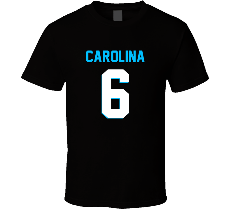 Number 6 Carolina Football Player Game Day Fan T Shirt