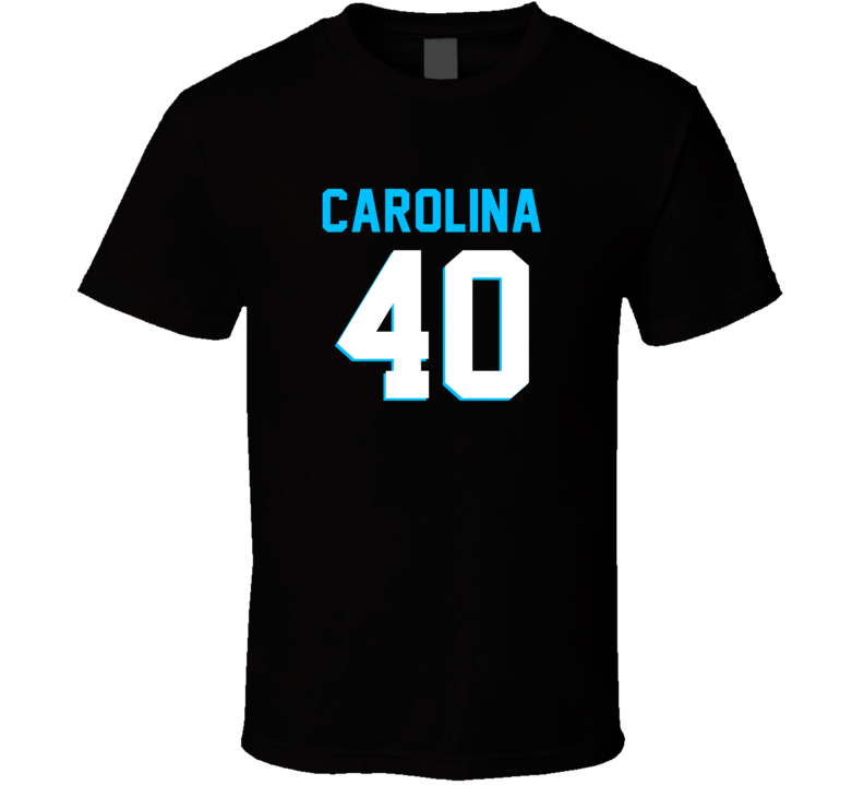 Number 40 Carolina Football Player Game Day Fan T Shirt