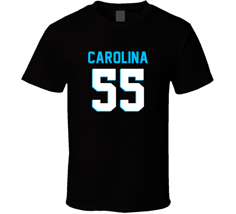 Number 55 Carolina Football Player Game Day Fan T Shirt