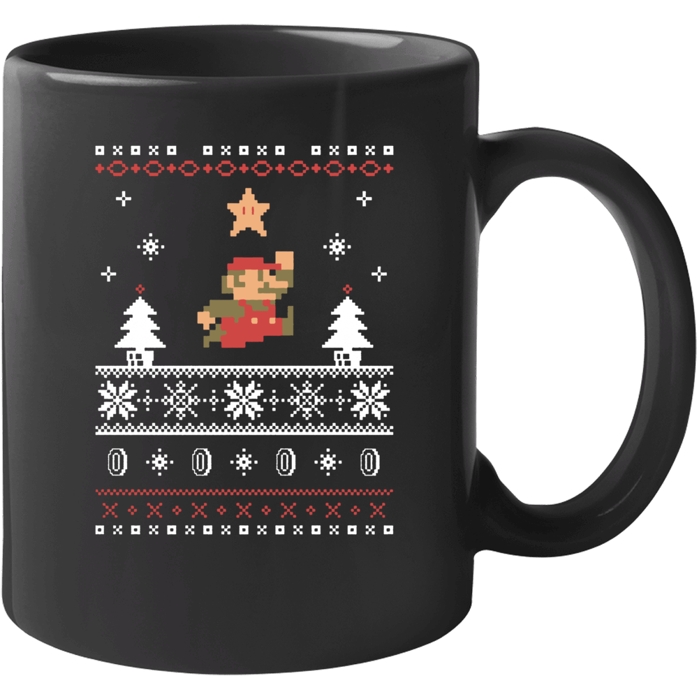 Super Mario Ugly Christmas Sweater Style Video Game Mug