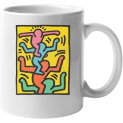 Stacks Keith Haring Poster Fan Grunge Worn Vintage Look Mug 37463795