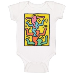 Stacks Keith Haring Poster Fan Grunge Worn Vintage Look Baby One Piece 37463823