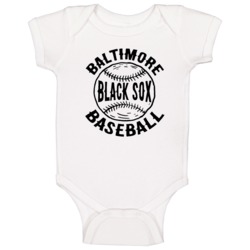 Baltimore Black Sox Baseball Easten Colored League Baseball Logo Baby One Piece 37529357