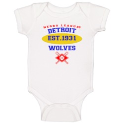 Detroit Wolves Baseball Easten Colored League Baseball Logo Baby One Piece 37529447