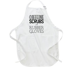 Caffeine Scrubs And Rubber Gloves Nurse Life Job Womens Apron 37574713